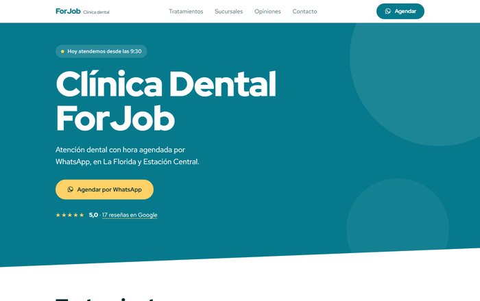 Demo publicada de Clínica Dental ForJob