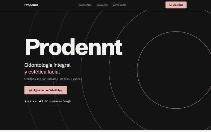 Demo publicada de Clínica Dental Prodennt
